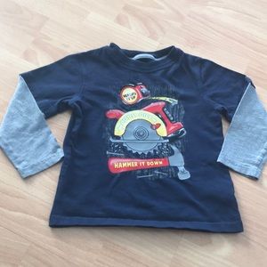 8/$25 Jumping Beans Construction Long Sleeve Shirt Size 4